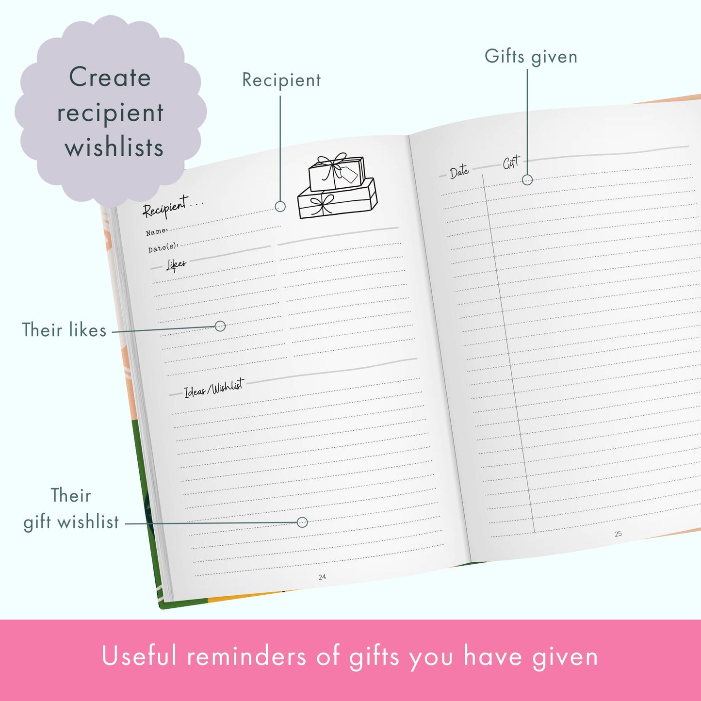 The Present Planner - A journal for those who love gifting