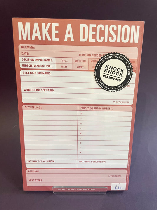 Make A Decision Notepad