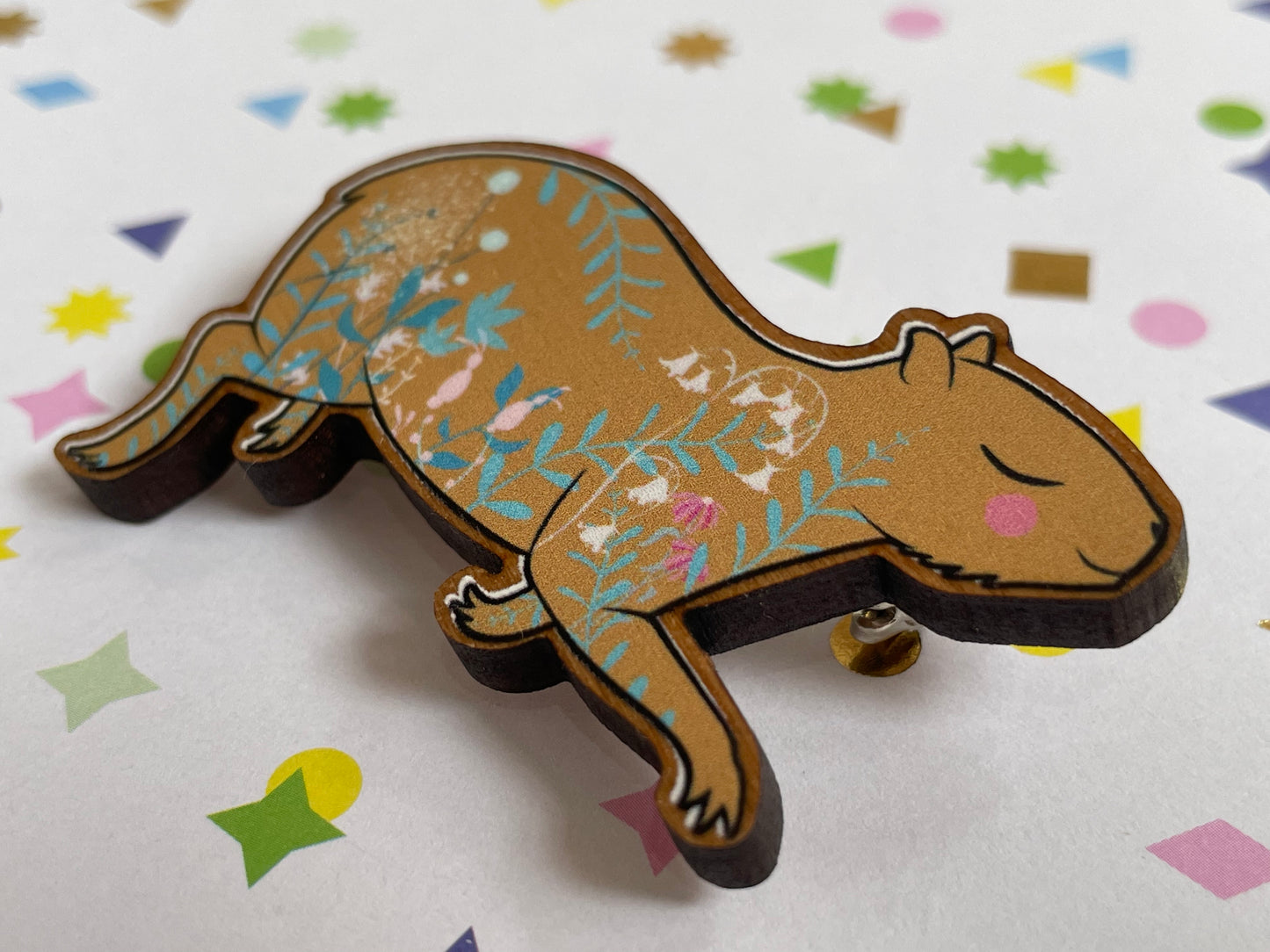 Capybara Brooch