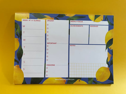 Lemon Weekly Desk Pad Planner