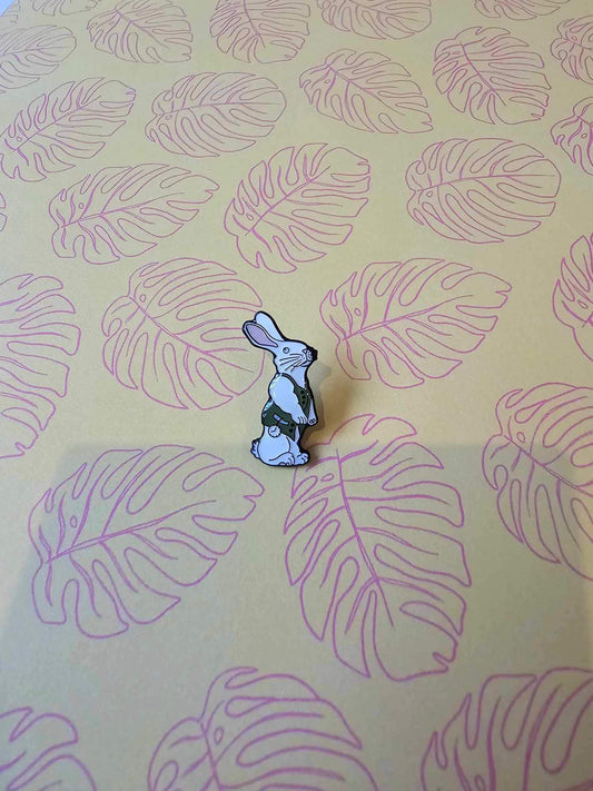 Wonderland Rabbit Pin Badge