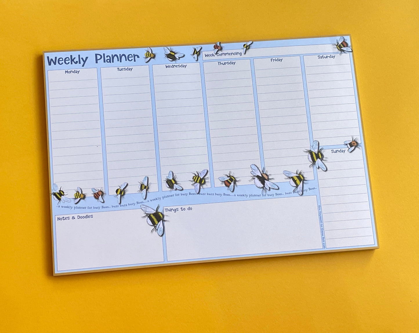 Bumble Bees Weekly Planner