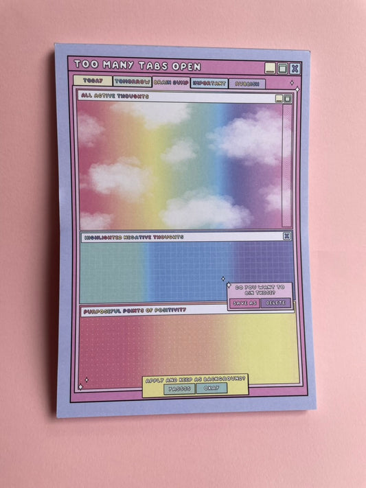 Too Many Tabs Open - Notepad