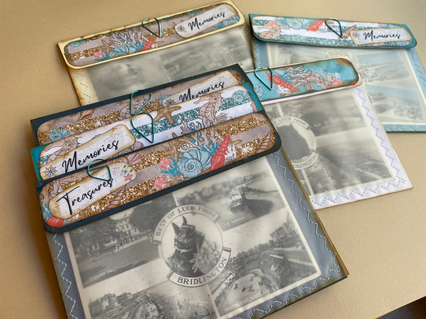 Junk Journal Vintage Postcard Envelope