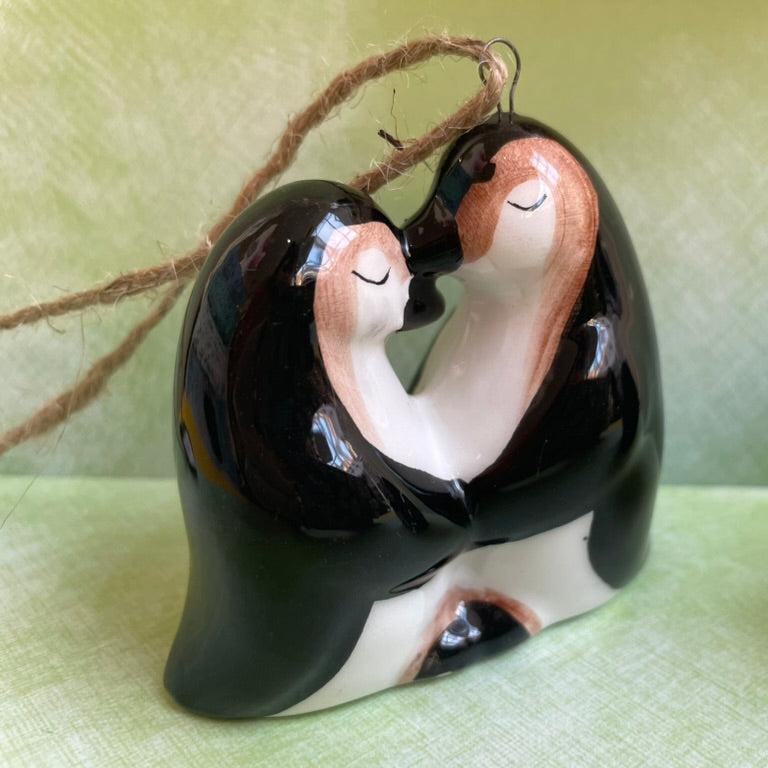 Penguin Love - Hanging Ornament