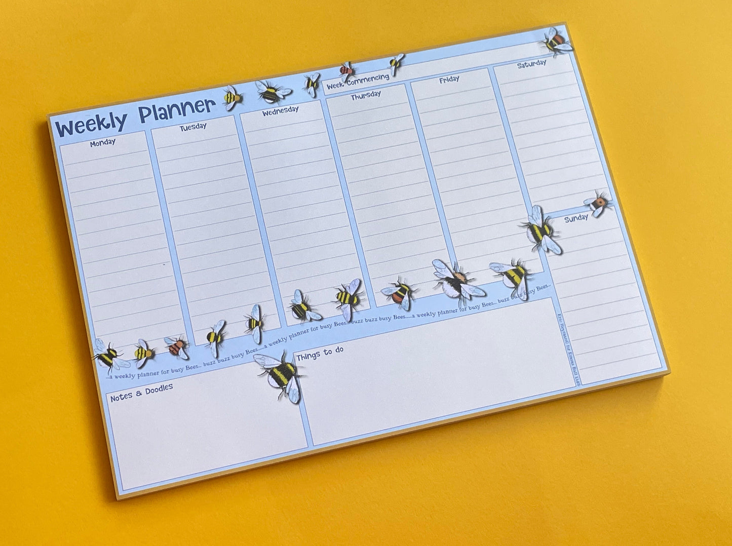 Bumble Bees Weekly Planner