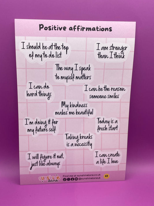 Positive Affirmations - Sticker Sheet