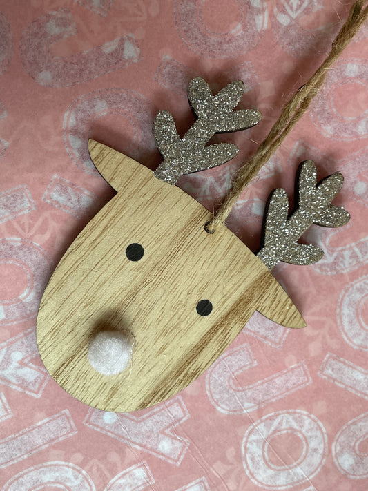Silver Glitter Reindeer