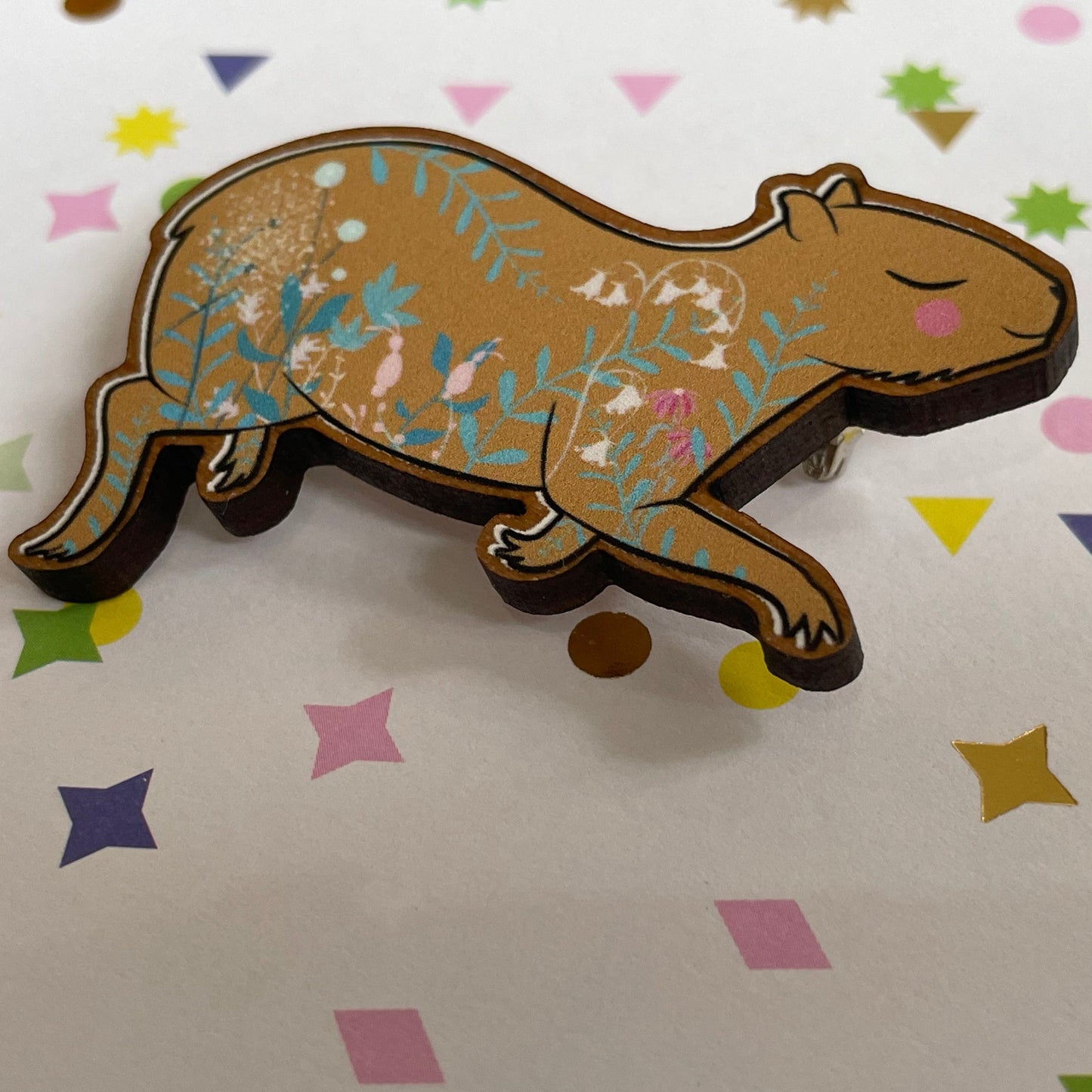 Capybara Brooch