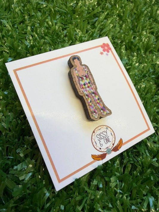 Harry Styles Wooden Pin Badge