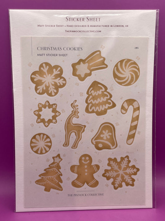 Christmas Gingerbread Cookies - Sticker Sheet