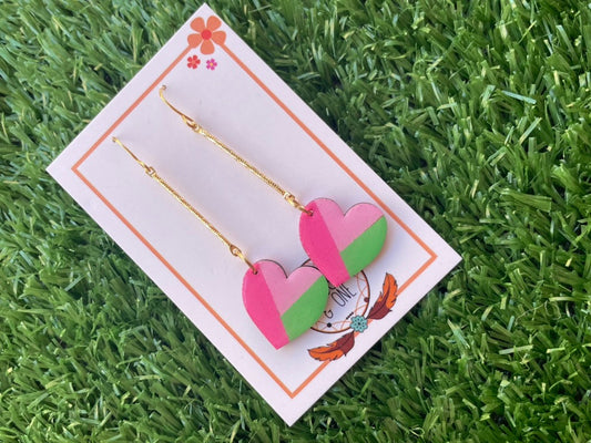 Heart Drop Geo Earrings