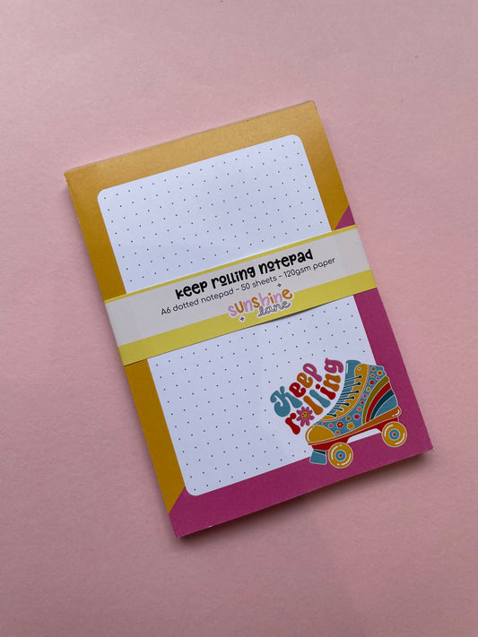 Keep Rolling - A6 Notepad