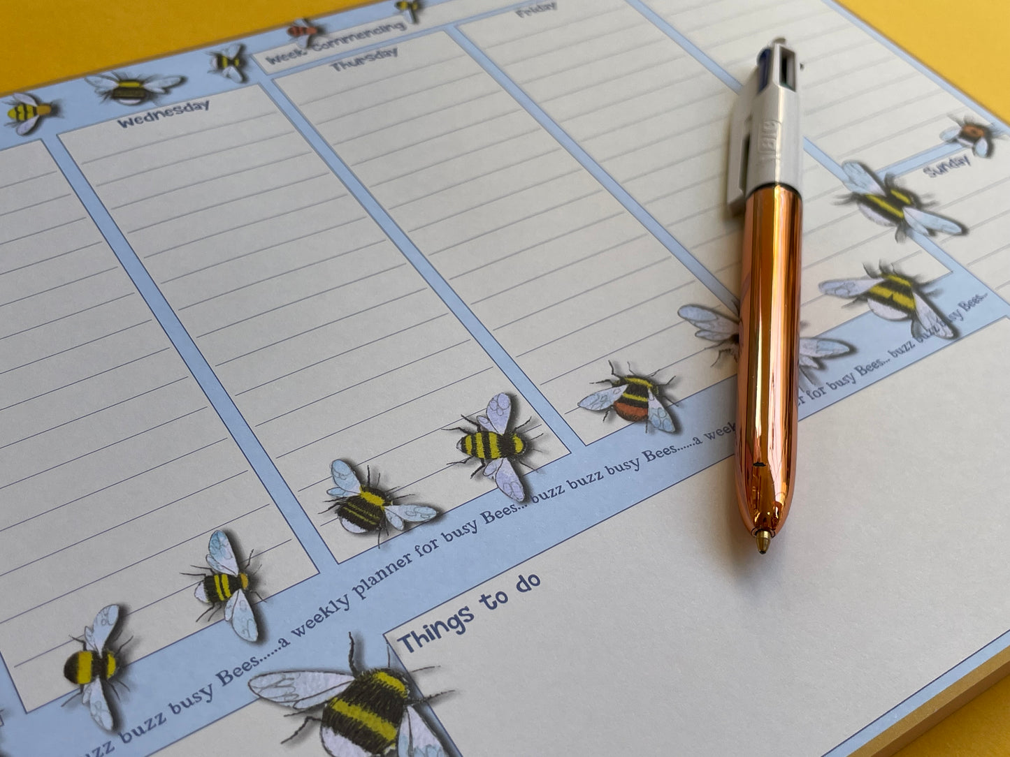 Bumble Bees Weekly Planner