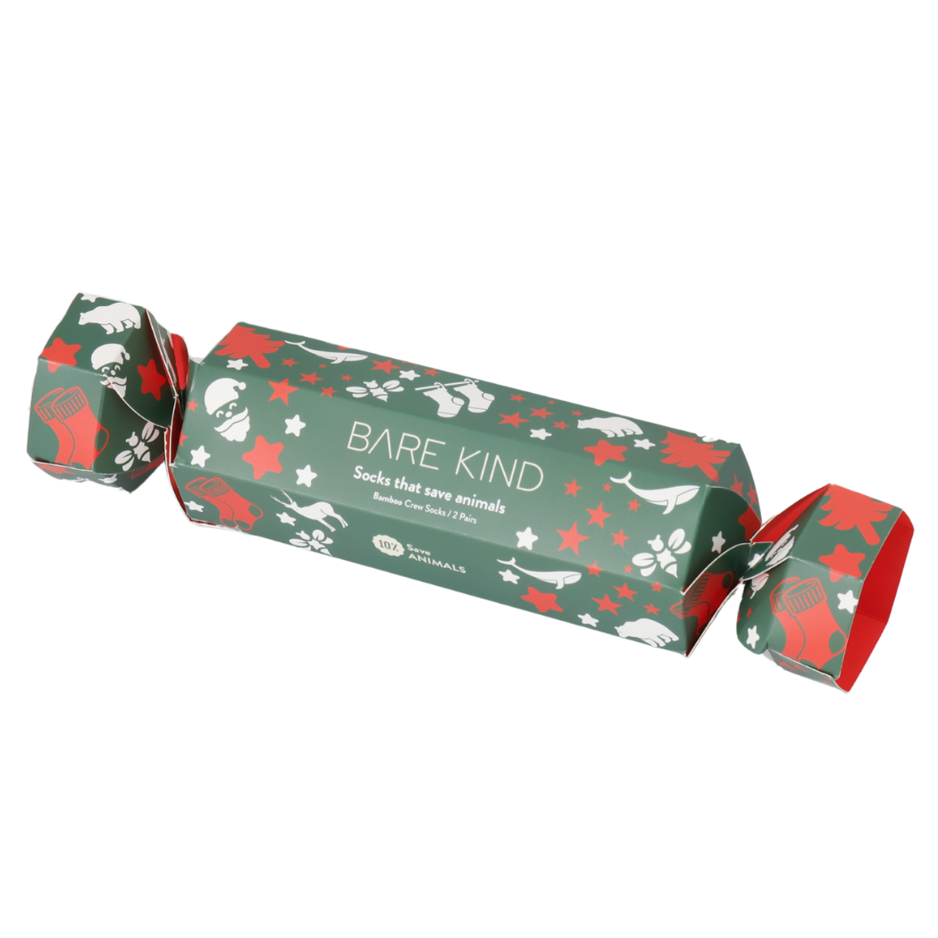 Bamboo Socks - Christmas Cracker - Hedgehog & Penguin