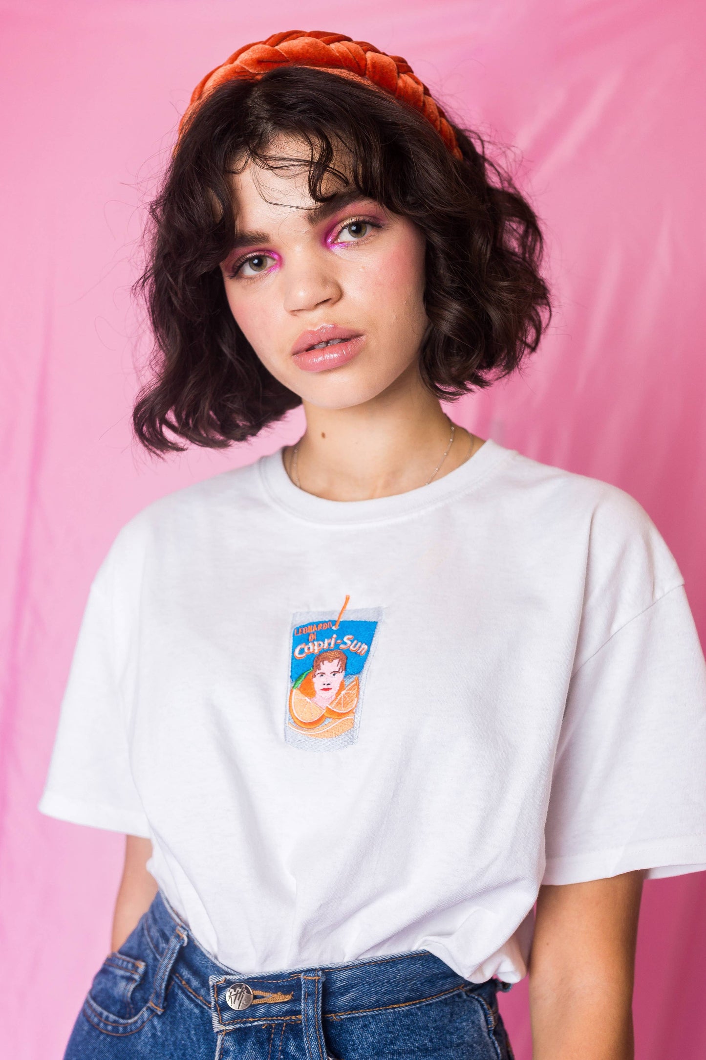 Leonardo DiCapriSun Embroidered T-Shirt